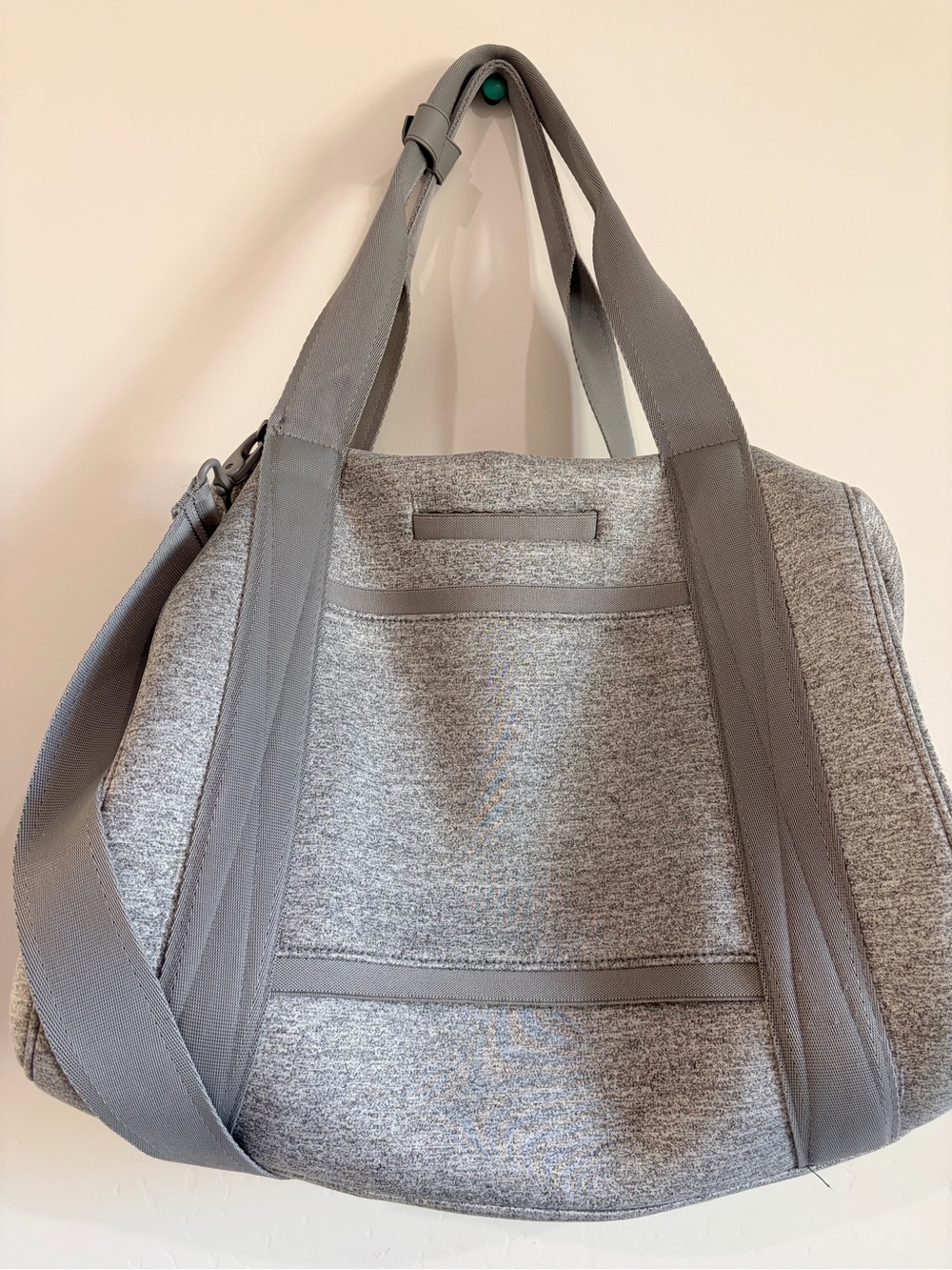 Dagne Dover Heather Gray Landon Medium Carryall Bag Gym Weekender - Picture 5 of 16